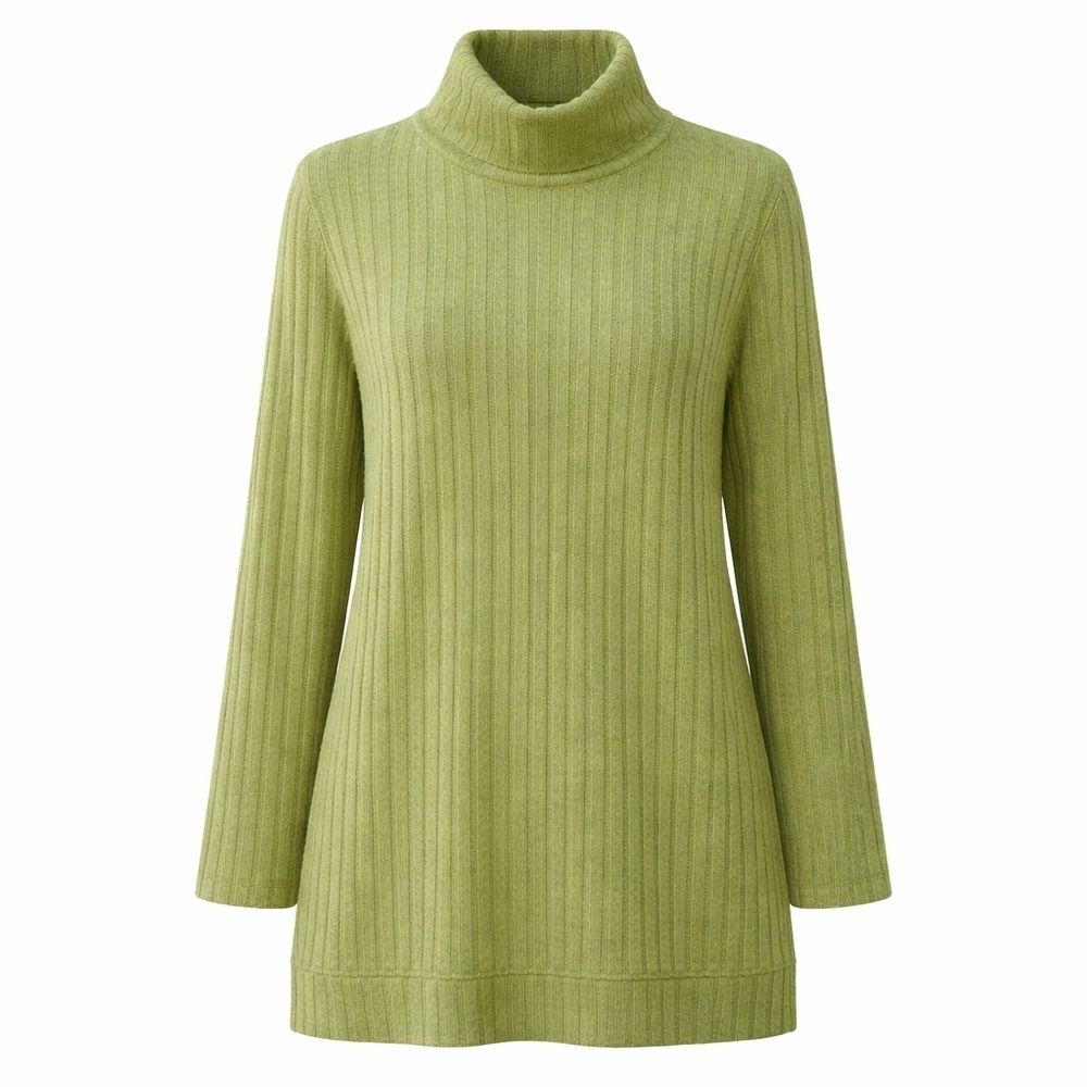 Women's Olive Green Ribbed Turtleneck Sweater - NWOT